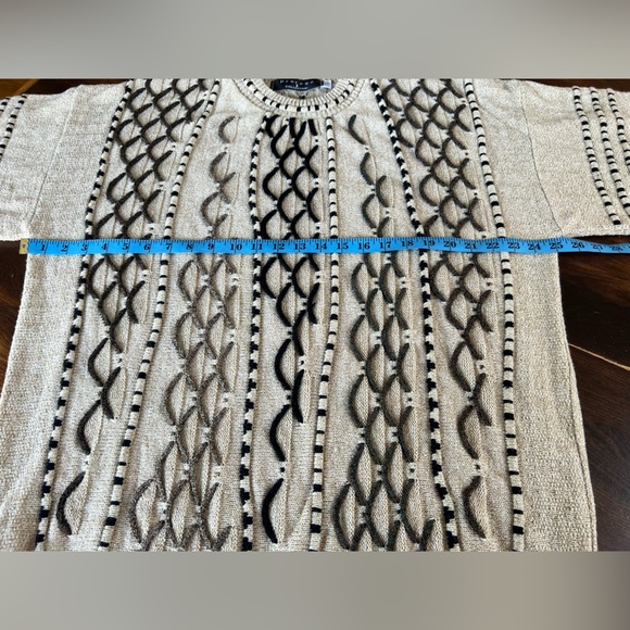 Protege Collection Sweater Men’s Big Tall Sz 2XLT Knit Beige 3D Vintage 90’s Y2K - Picture 6 of 9